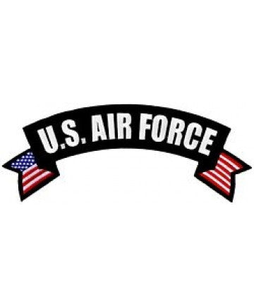 US Air Force Rocker Back Patch - (10 X 4 inch)
